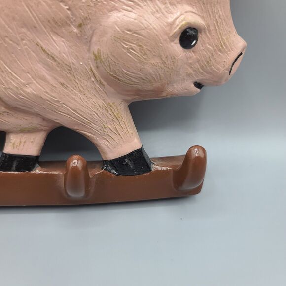 Yozie Mold Ceramic Painted Dirty Pig Key Holder Decor Figure 1983 - Picture 4 of 14